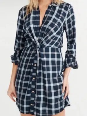 Abercrombie & Fitch Flannel Long Sleeve Mini Dress Size S thumbnail 1