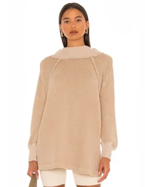 Free People She's A Keeper Winter Wheat Top Size XS NWT Reg $88. thumbnail 1
