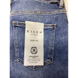 Risen Jeans Women XL Slouch Bermuda Shorts Tummy Control Distressed Medium Wash thumbnail 6