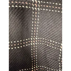 Ann Taylor LOFT Black White Plaid Wool Coat‎ Size 12 Preppy Minimalist thumbnail 5
