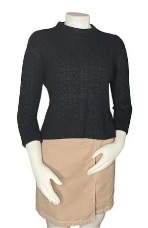 TODD SNYDER Black Lambswool Sweater Fits Size XS Flawed Read Description thumbnail 1