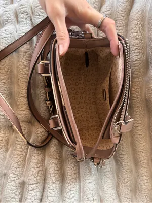 Guess Pink Monogram Mini Satchel Crossbody Purse thumbnail 4