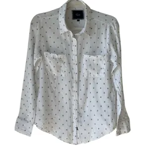 🪩 Rails Label Nautical Boat Print Button-Down Blouse Size Large thumbnail 3