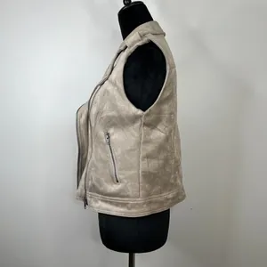 Philosophy Faux Suede/Leather Zip Front Vest‎ Size Small thumbnail 2