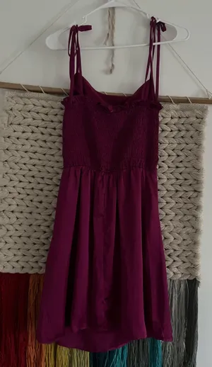 Dress Forum Dark Pink Satin Mini Dress thumbnail 2