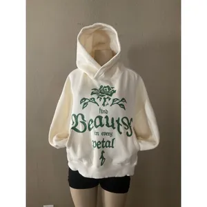PacSun Unisex Small Butter Yellow Graphic Hoodie Find Beauty Floral Oversized thumbnail 6