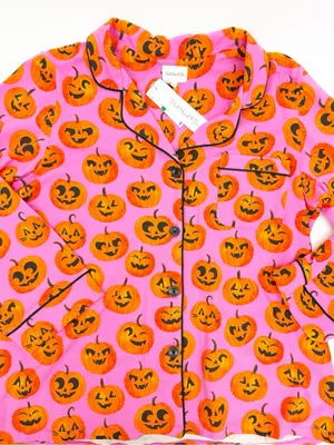 BedHead PJs Jolly Jack-O-Lantern Long Sleeve Classic Stretch Jersey Pajama Set thumbnail 7