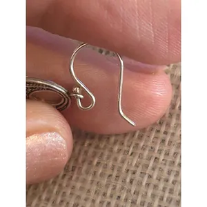 A266 1 1/4 inch 925 sterling silver earrings thumbnail 4