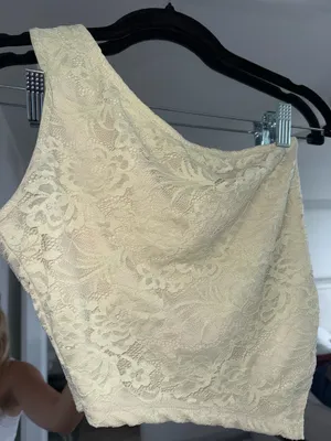 Light yellow one shoulder top Size XS thumbnail 2