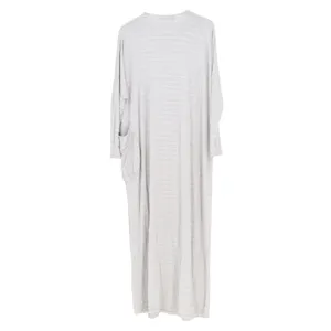 Refka Maxi Dress Womens 6 Casual Gray Striped Long Sleeve Pocket Excellent thumbnail 5