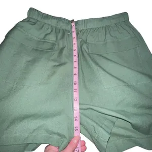 PrettyLittleThing Women Khaki Woven Pocket Front Drawstring‎ Shorts Green 10 thumbnail 8