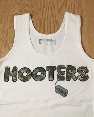 Hooters B43 Girl Worn Vintage Camo Uniform Tank Size XXS thumbnail 2