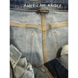 American Eagle Hi Rise Stretch Bootcut Flare Jeans Women's 14x29 Blue Dark Boho thumbnail 10