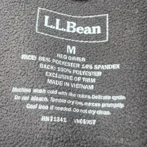 LL Bean Womens Size Medium Black Softshell Full‎ Zip Jacket Fleece Lined Outdoor thumbnail 4