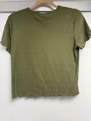 Olive Ribbed Short thumbnail 2