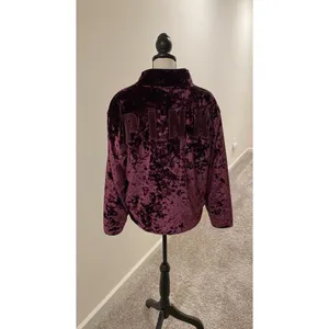 Victoria's Secret PINK REVERSIBLE SHERPA LINED JACKET SHERPA VELVET LARGE thumbnail 10