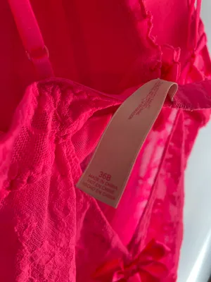 Victoria's Secret Lace Pink Babydoll Lingerie 36B thumbnail 7