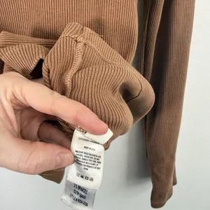 Citizens‎ of Humanity Marisol Square Neck Tee French Toast Brown Womens Large thumbnail 6