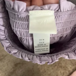 H&M Purple Smocked Ruffled Camisole thumbnail 3