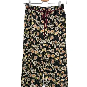 Bed To Brunch Floral Wide Leg Crop Pull‎ On Lounge Pajama Pants Boho XS thumbnail 4