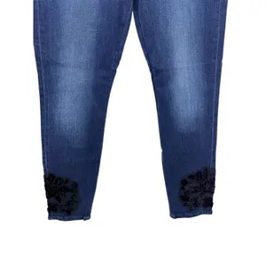 7 For All Mankind b(air) High Waist Ankle Skinny Jeans Blue Velvet Floral 32‎ thumbnail 3