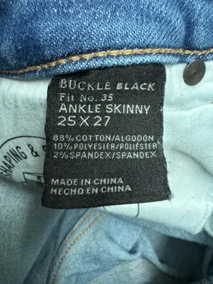 Buckle Black Ankle Skinny Jeans Size 25x27 thumbnail 6