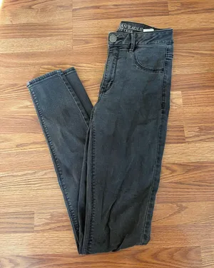 American Eagle Black X Long Jeans thumbnail 4