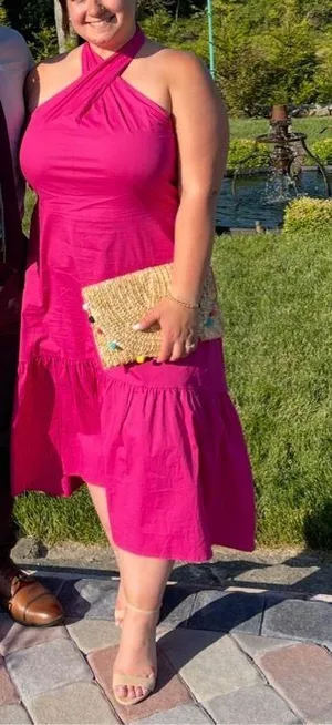 Nine West Pink Halter dress thumbnail 1
