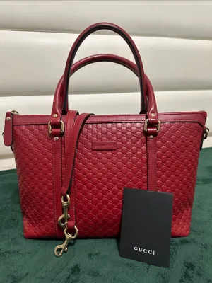Gucci Micro Guccissima 2-Way Bag in Dark Red thumbnail 1