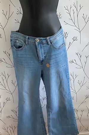 Women's Blue Flare Jeans Size 8 thumbnail 1