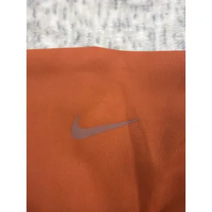 Nike One Dri-FIT Womens High Rise 8 Inch Biker Shorts Burnt Orange FZ6758-825 XS thumbnail 6