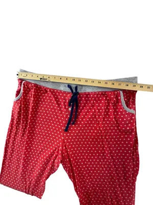 Cuddl Duds Red Polka Dot Long-Sleeve Pajama Set with Gray Trim thumbnail 13