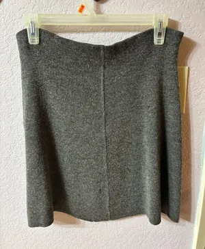 Grey Knit Miniskirt Gray Size 6 thumbnail 1