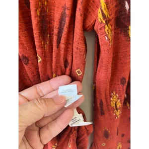 Lucky‎ Brand Sz L Bohemian Pullover Blouse Kimono Sleeves thumbnail 6
