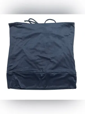 Electric Behaviour Navy Blue Strapless Ruched Tube Top XL NWT thumbnail 4