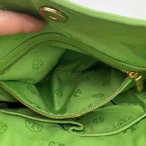 Tory Burch Crossbody Bag Green Pebbled Leather Preppy Classic Colorful Designer thumbnail 7