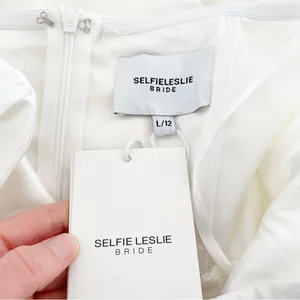 Selfie Leslie Always And Forever Bow Back Midi Dress White Size Large FLAWED thumbnail 12