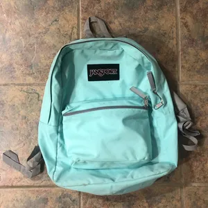 jansport | light blue backpack book bag thumbnail 1