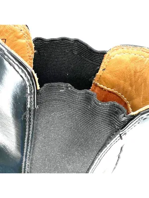 Dr. Martens Graeme II Black Gloss Chelsea Boots Leather Unisex Womens 10 Mens 8 thumbnail 7