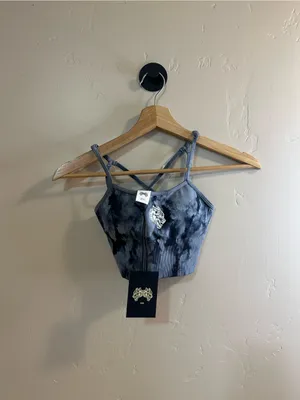 Darc Sport Single Wolf Everson Huxley Seamless Bra Small NWT Darc Blue thumbnail 5
