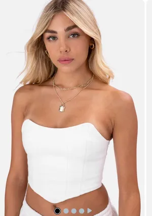 Adika Denim Style Corset Top thumbnail 1