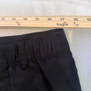 Loft Pleated Ankle Pants Womens 14 Black Elastic Back Tapered Academia Office thumbnail 7