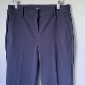 J. Crew Mid-Rise Cropped Dress Pants Navy Blue Workwear Women's Size 6 thumbnail 3