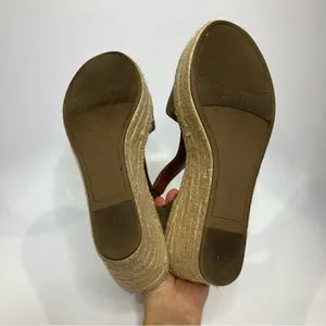 Franco Sarto treasure 2 wedge espadrilles olive green suede‎ womens size 9.5 thumbnail 7