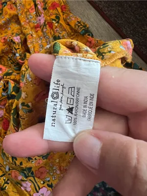 Natural Life Phoebe Maxi Dress Gold Yellow Boho Floral Women’s M oversized thumbnail 8