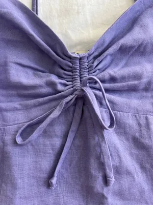 Show Me Your Mumu Mini Dress Purple Tank Top with Front Cinches thumbnail 3