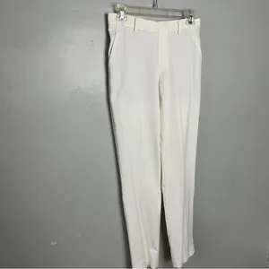 Uniqlo Women’s Cream Tailored Pants Size S (26–27” Waist) Stretch Straight Leg thumbnail 2