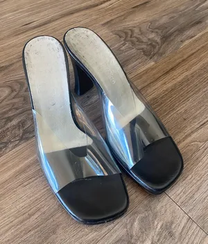 Maria Pia Translucent Vinyl Strap Heeled Sandals, Size 37 thumbnail 2