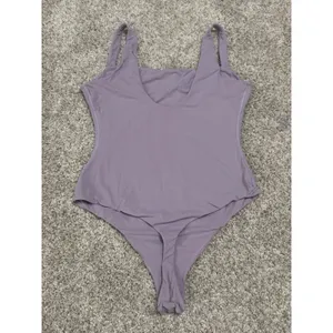 SKIMS Fits Everybody Square Neck Thong Bodysuit Sugar Plum Purple Size M thumbnail 6