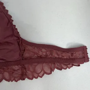 PINK Victoria's Secret L Large‎ Bra Lace Bralette Halter Wireless Mauve Pink thumbnail 10